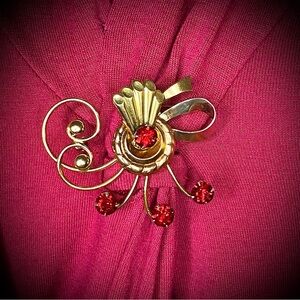 Antique VTG 12K YG Gold Filled Brooch HI Harry Iskin